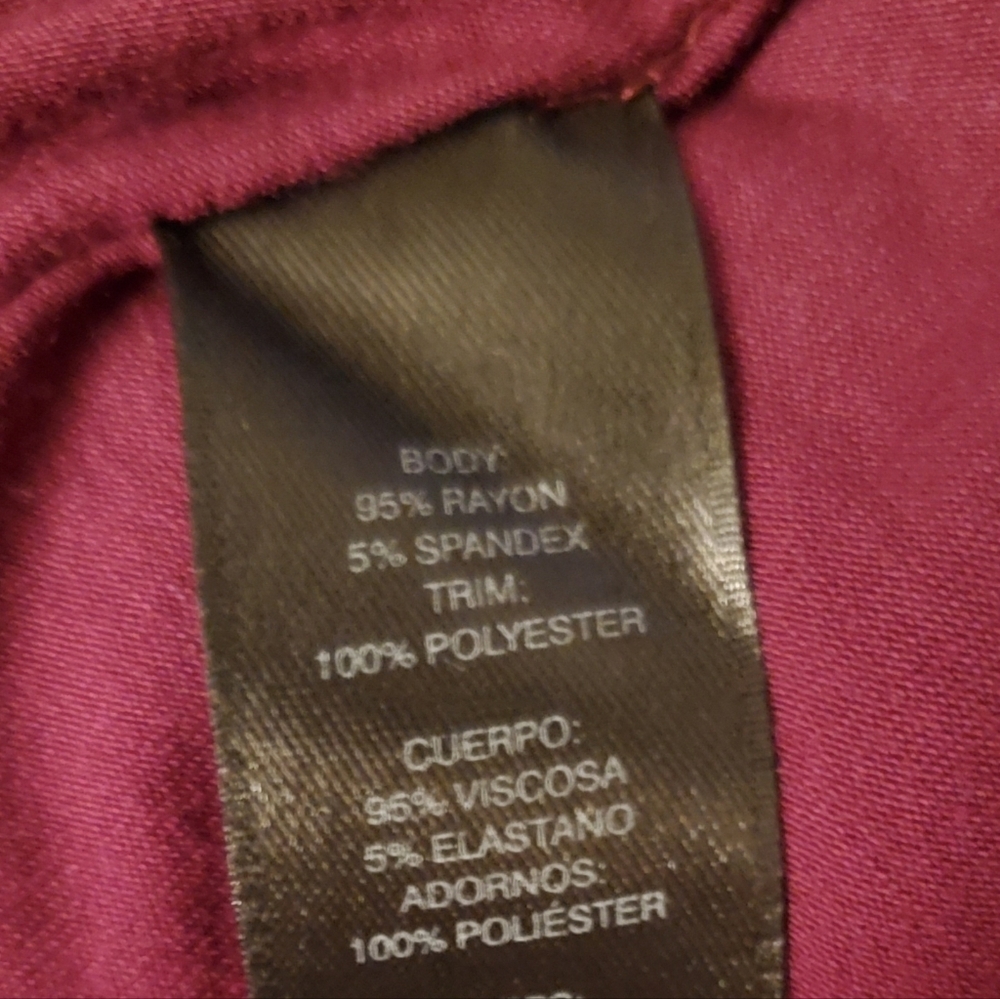 White House Black Market Burgundy Sheer Poncho Sleeve Boat Neck Blouse Size S - Picture 6 of 6